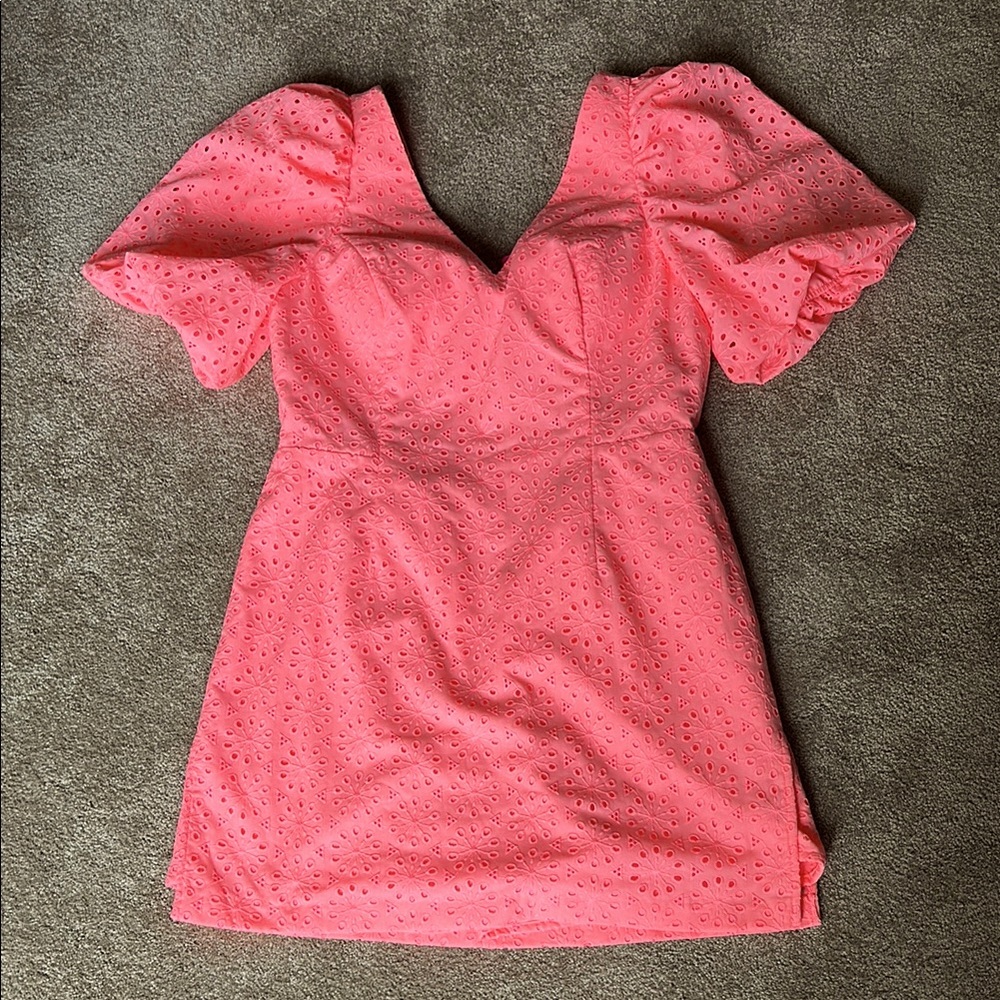 Lilly Pulitzer Celestina Pink Puff Sleeve romper
